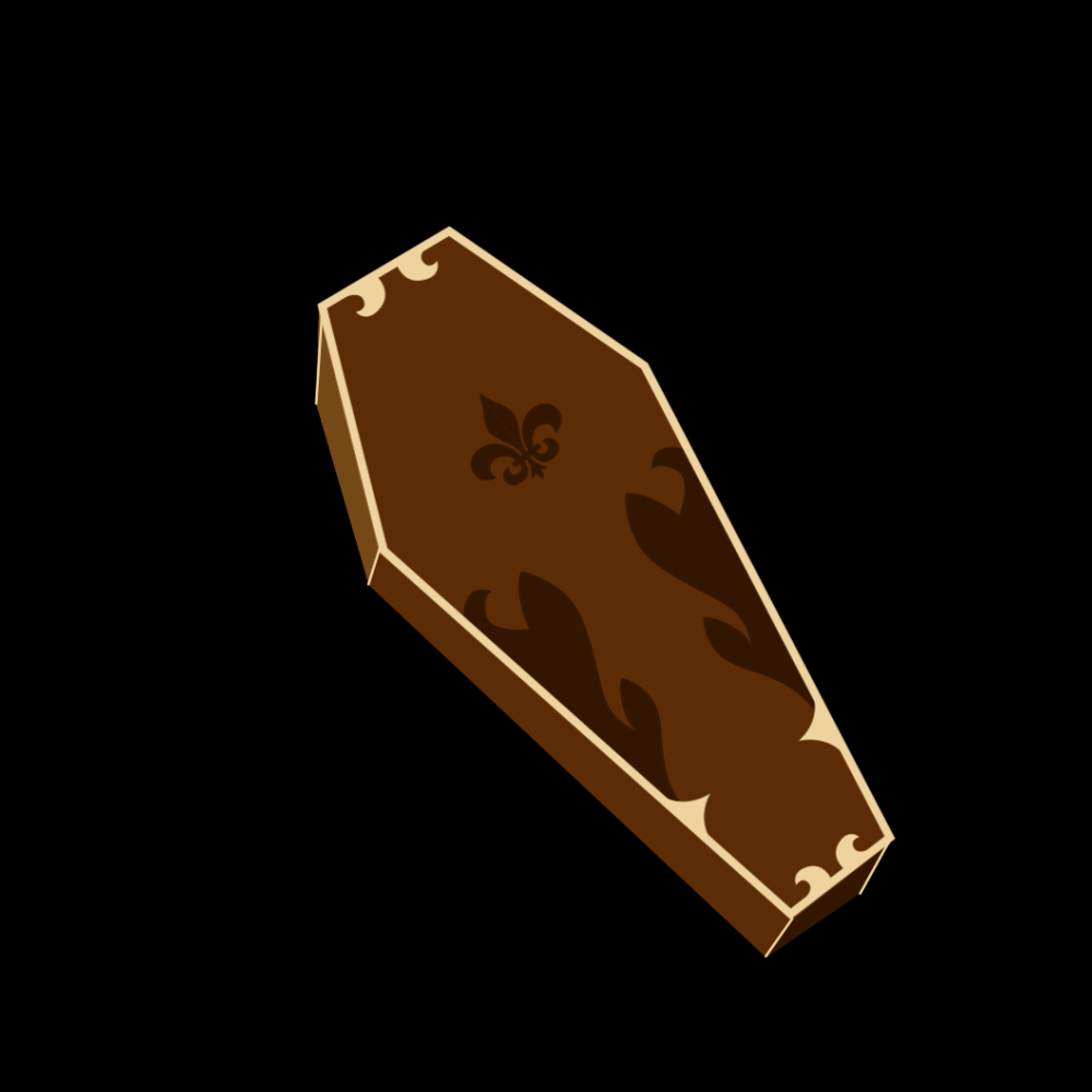 Looping animation of a ballot sliding into a box, which is then replaced by a heart, while confetti effects burst from behind it