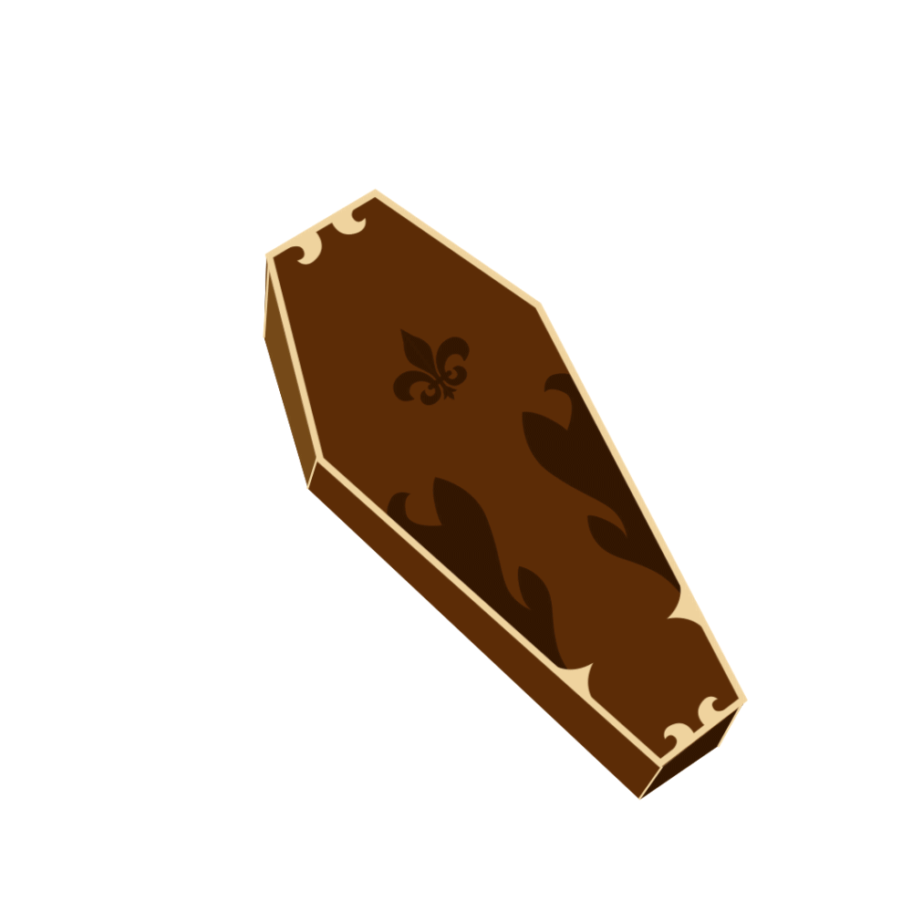 Looping animation of a ballot sliding into a box, which is then replaced by a heart, while confetti effects burst from behind it