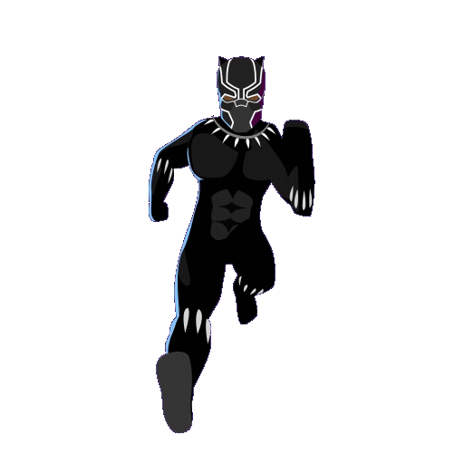 black panther messaging sticker